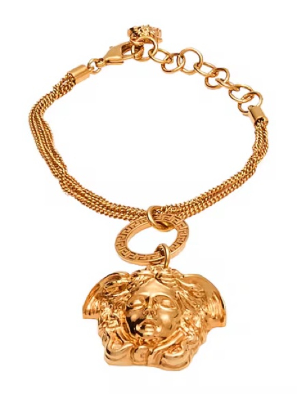 Versace Gold Medusa Pendant Chain Bracelet - Women's Jewelry